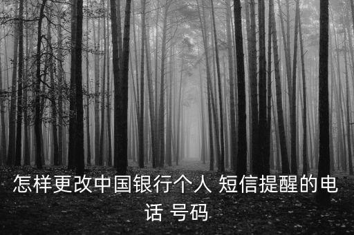 怎樣更改中國銀行個(gè)人 短信提醒的電話 號(hào)碼