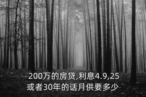 200萬商貸30年月供多少