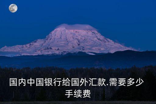 國內(nèi)中國銀行給國外匯款.需要多少 手續(xù)費