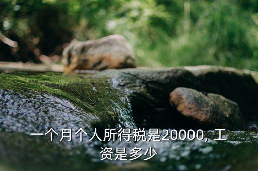 個稅交了兩萬工資多少錢,工資兩萬個稅怎么計算的