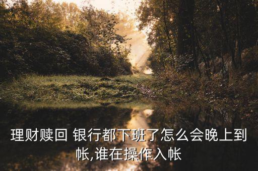 理財(cái)贖回 銀行都下班了怎么會(huì)晚上到帳,誰(shuí)在操作入帳