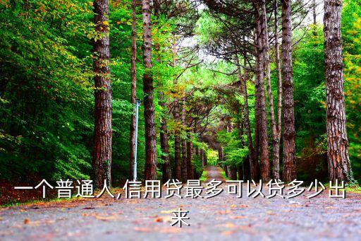 明星貸款能貸多少錢,個(gè)人信用貸款一般可以貸多少