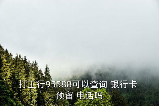 打工行95588可以查詢 銀行卡 預(yù)留 電話嗎