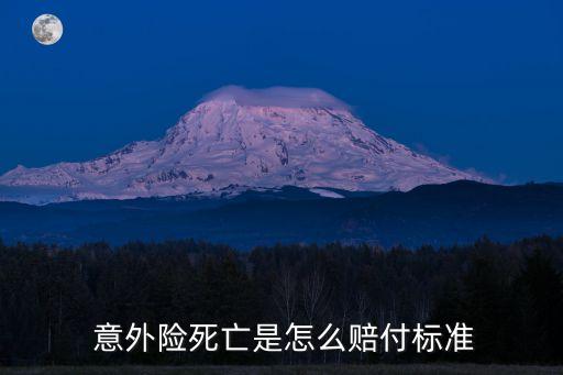  意外險(xiǎn)死亡是怎么賠付標(biāo)準(zhǔn)