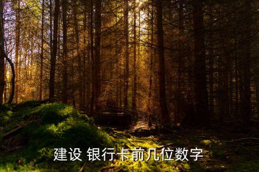 建設(shè) 銀行卡前幾位數(shù)字