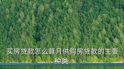  買房貸款怎么算月供購房貸款的主要種類