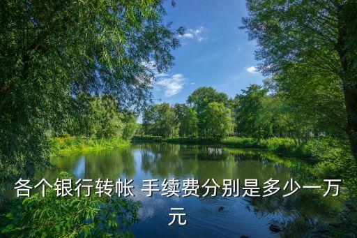 各個(gè)銀行轉(zhuǎn)帳 手續(xù)費(fèi)分別是多少一萬(wàn)元