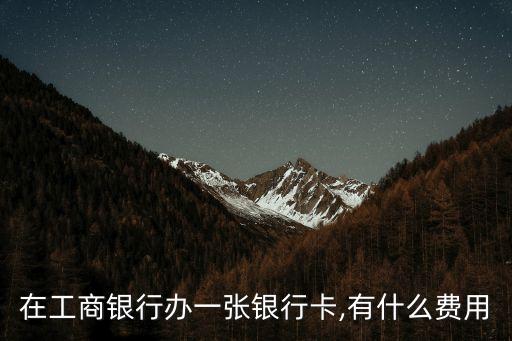 在工商銀行辦一張銀行卡,有什么費用