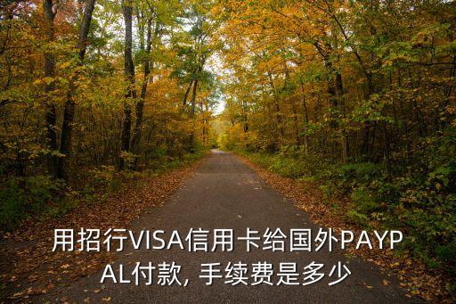 用招行VISA信用卡給國外PAYPAL付款, 手續(xù)費(fèi)是多少