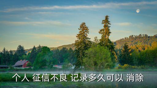 征信記錄多少年消除,征信多少年可以消除