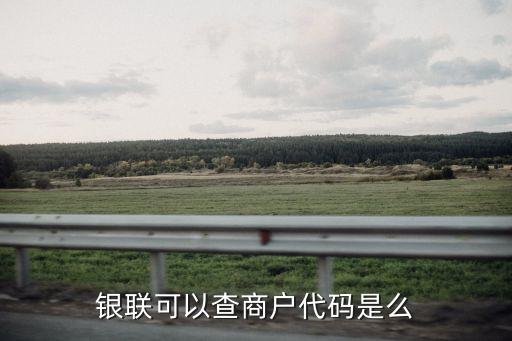 銀聯(lián)可以查商戶代碼是么