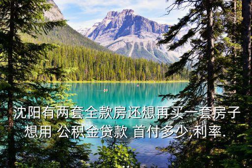 沈陽公積金首付多少啊