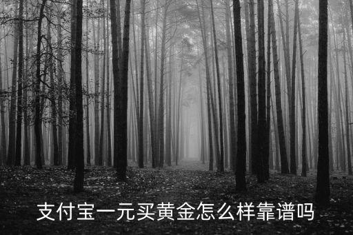 支付寶一元買黃金怎么樣靠譜嗎