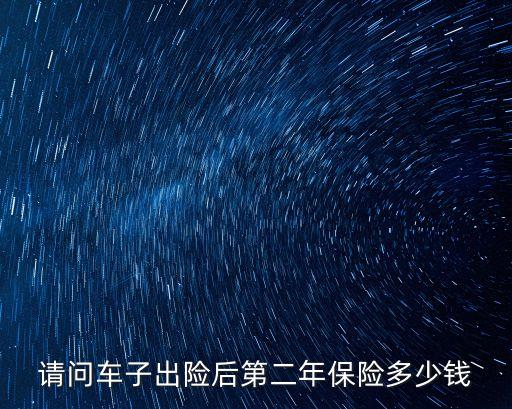 請問車子出險后第二年保險多少錢
