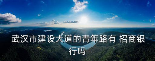  武漢市建設(shè)大道的青年路有 招商銀行嗎