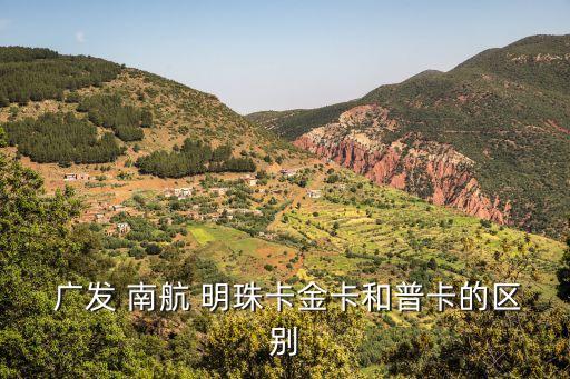  廣發(fā) 南航 明珠卡金卡和普卡的區(qū)別