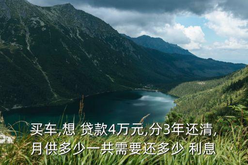 貸款四萬(wàn)三年利息多少,買(mǎi)車(chē)貸款四萬(wàn)三年利息多少每月還多少