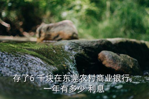 存了6 千塊在東莞農(nóng)村商業(yè)銀行, 一年有多少 利息