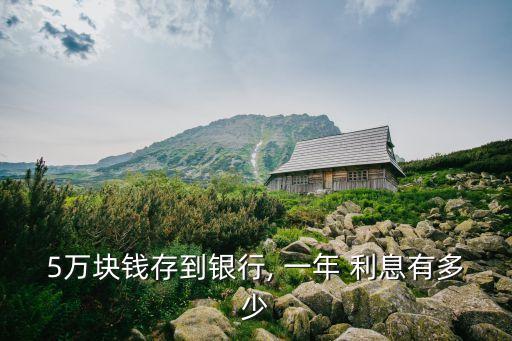 5萬塊錢存到銀行, 一年 利息有多少