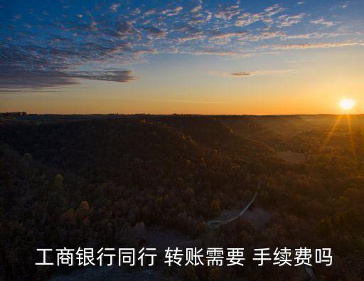 同省異地工商卡轉賬手續(xù)費是多少
