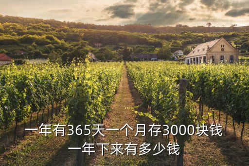 一年有365天一個(gè)月存3000塊錢一年下來有多少錢