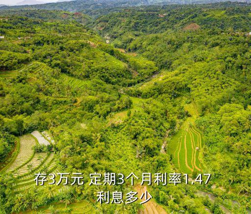 存3萬(wàn)元 定期3個(gè)月利率1.47 利息多少