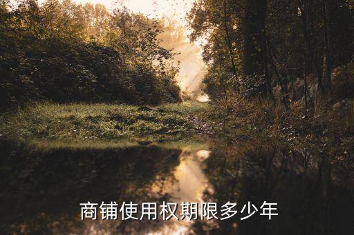 商鋪使用權(quán)期限多少年