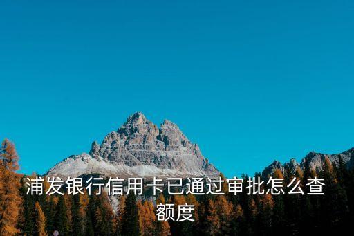 浦發(fā)怎么查詢額度多少,浦發(fā)信用卡額度查詢 卡還沒收到