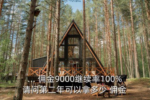 ... 傭金9000繼續(xù)率100%請(qǐng)問第二年可以拿多少 傭金