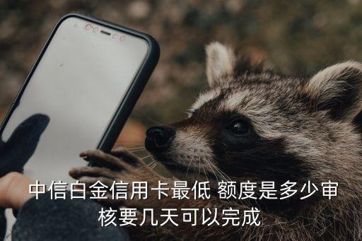 中信精英版白額度是多少錢