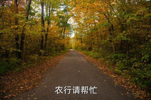  農(nóng)行請(qǐng)幫忙