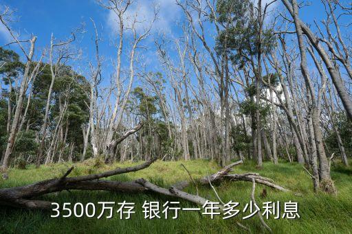 3500萬存 銀行一年多少利息