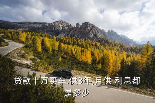 10萬的車貸分三年利息要多少