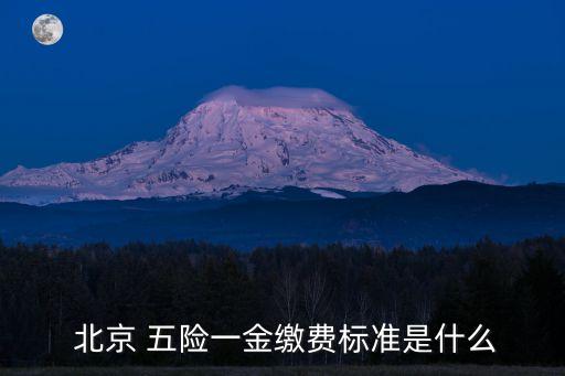 北京五險(xiǎn)一金要交多少