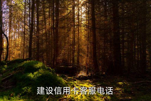 建設信用卡客服電話