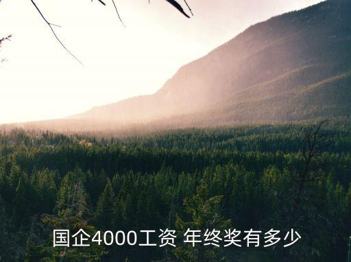  國企4000工資 年終獎有多少