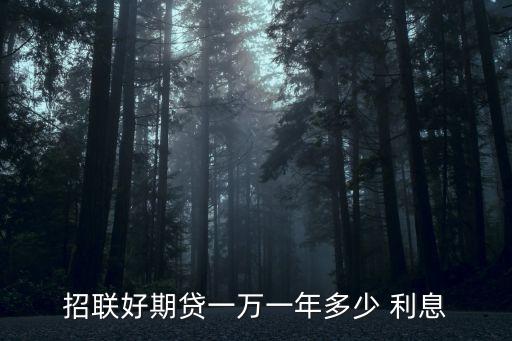 招聯(lián)好期貸一萬一年多少 利息