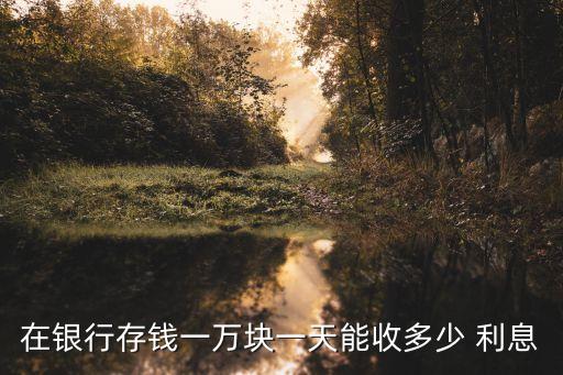 在銀行存錢一萬塊一天能收多少 利息