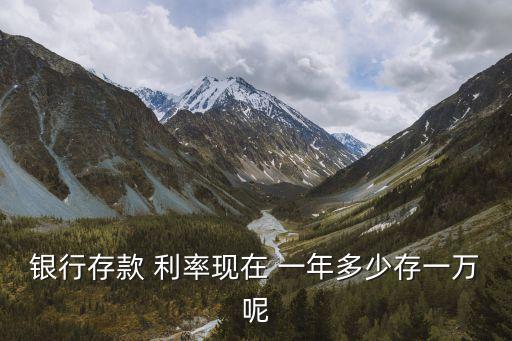 銀行存款 利率現(xiàn)在 一年多少存一萬呢