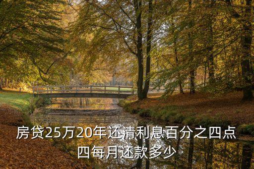 25萬貸款4年月共多少錢,250萬貸款30年月供多少