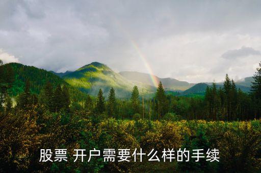 股票 開戶需要什么樣的手續(xù)