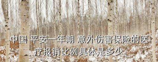 中國 平安一年期 意外傷害保險的醫(yī)療報銷比例具體是多少