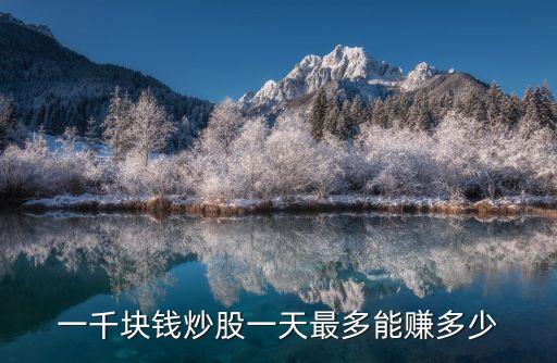 一千塊錢炒股一天最多能賺多少