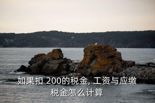 如果扣 200的稅金, 工資與應(yīng)繳稅金怎么計算