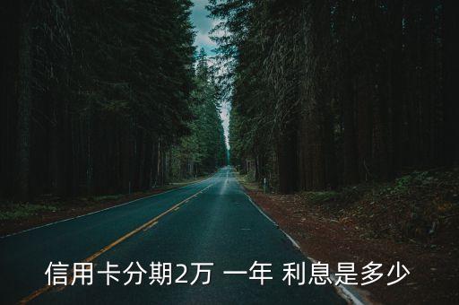 信用卡分期2萬 一年 利息是多少