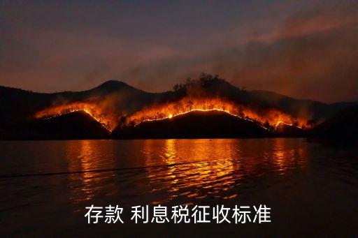 存款 利息稅征收標(biāo)準(zhǔn)