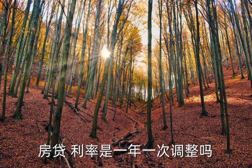 房貸 利率是一年一次調(diào)整嗎