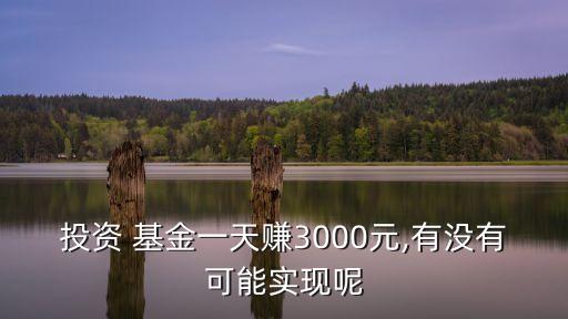 投資 基金一天賺3000元,有沒有可能實(shí)現(xiàn)呢
