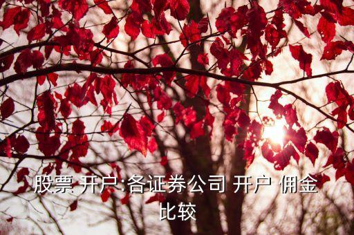中信證券開戶傭金多少