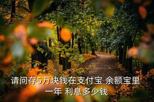 5000元存余額寶一年利息多少